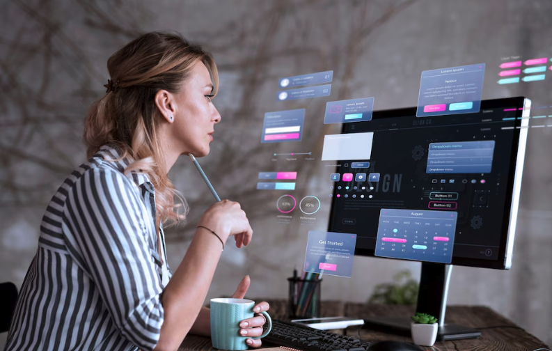 Illustration of AI-driven tools optimizing marketing strategies in 2025